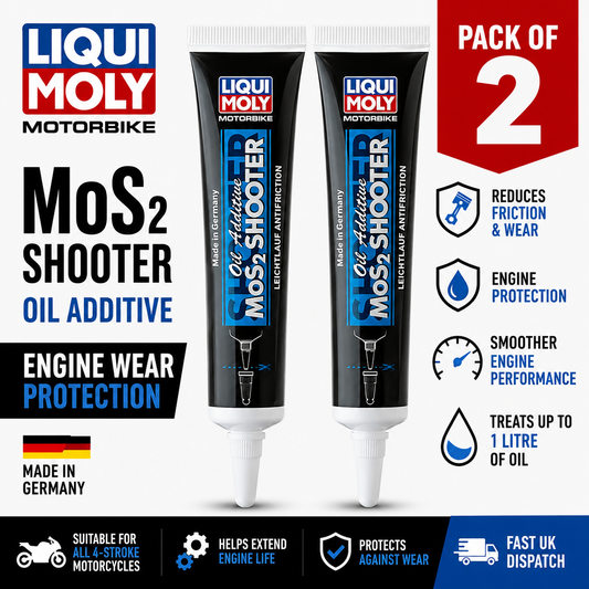 Liqui Moly MoS2 Shooter Motorcycle Oil Additive 20ml x2 Engine Wear Protection