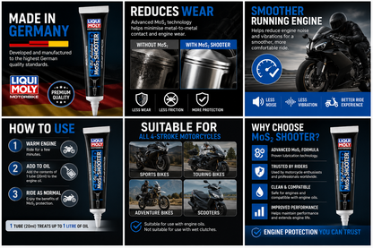 Liqui Moly MoS2 Shooter Motorcycle Oil Additive 20ml x2 Engine Wear Protection