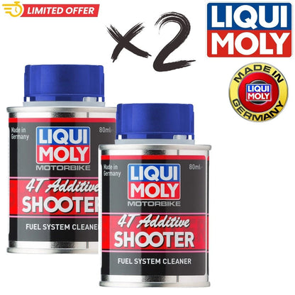 X2 Liqui Moly Motorbike 4T Additive Shooter 7822 80ml (Pack of 2) FREE SHIPPING