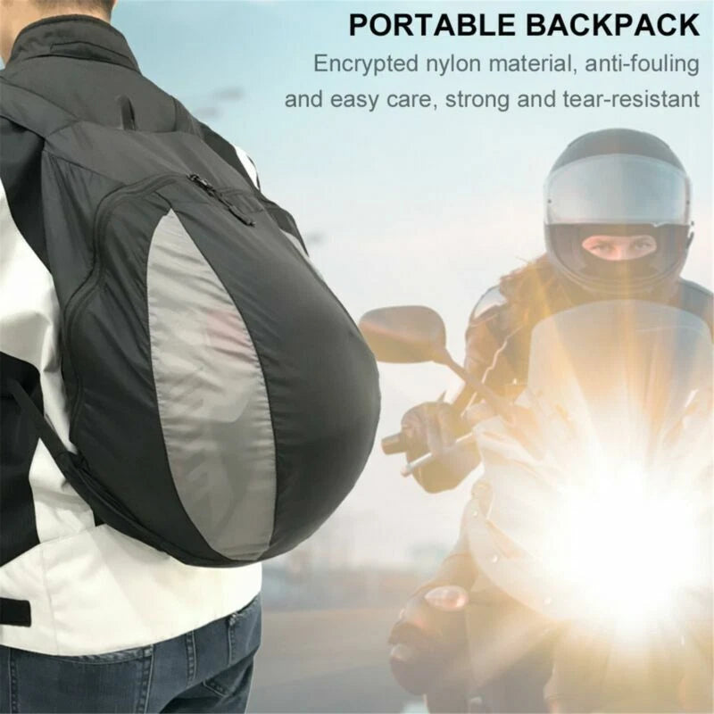 Motorbike Helmet Backpack Waterproof 28L Foldable Storage Bag Fits Full Face