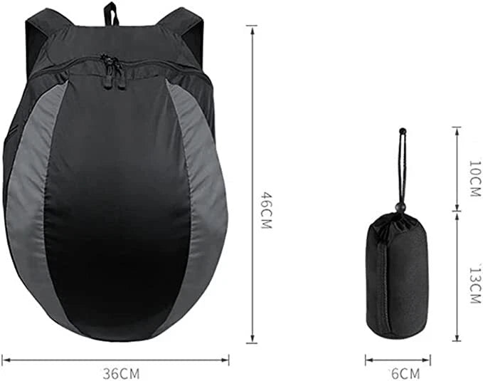 Motorbike Helmet Backpack Waterproof 28L Foldable Storage Bag Fits Full Face